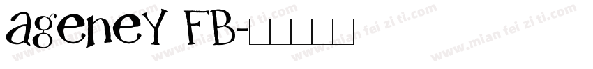 Ageney FB字体转换